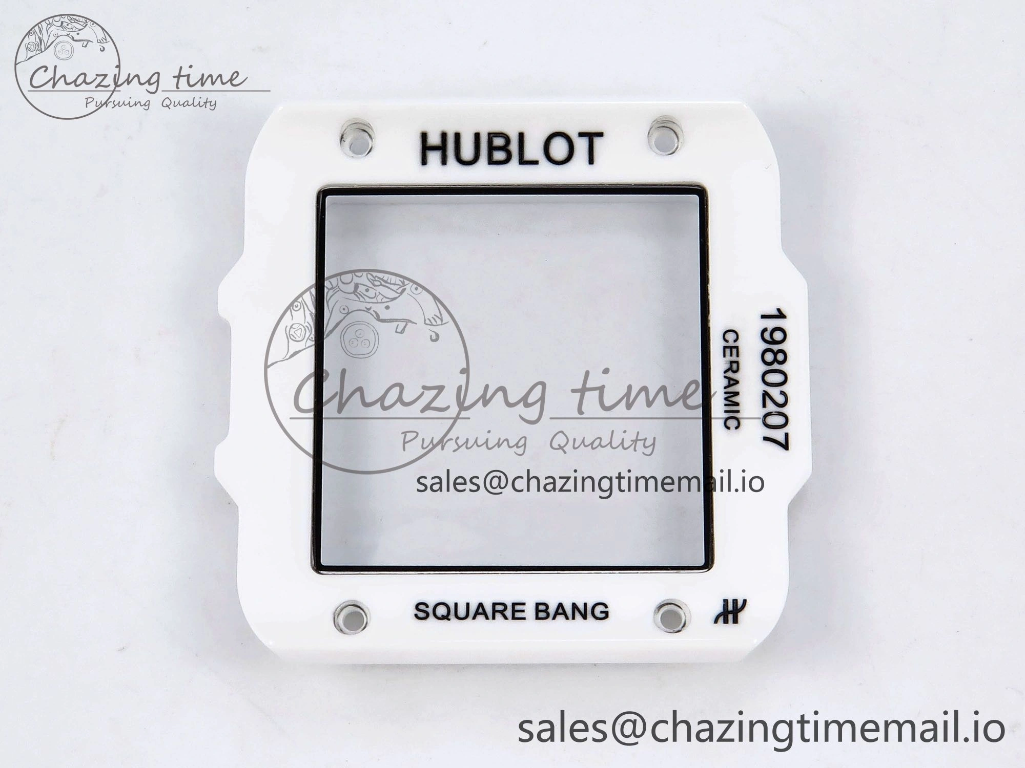 Square Bang Unico White Ceramic BBF 1:1 Best Edition on Rubber Strap A1280