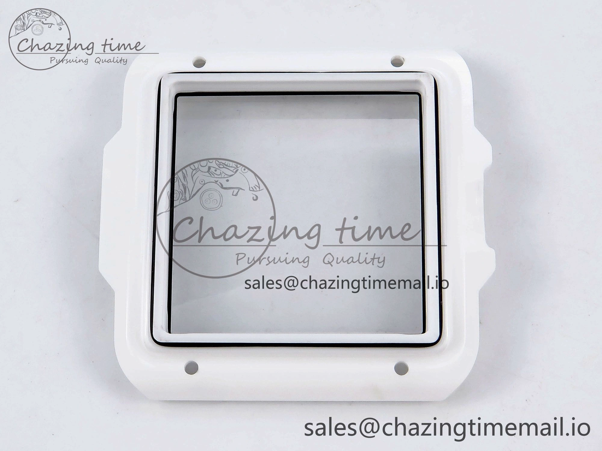 Square Bang Unico White Ceramic BBF 1:1 Best Edition on Rubber Strap A1280