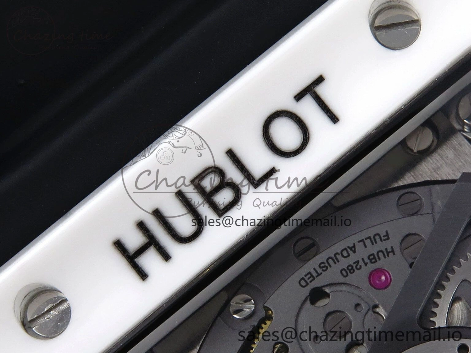 Square Bang Unico White Ceramic BBF 1:1 Best Edition on Rubber Strap A1280