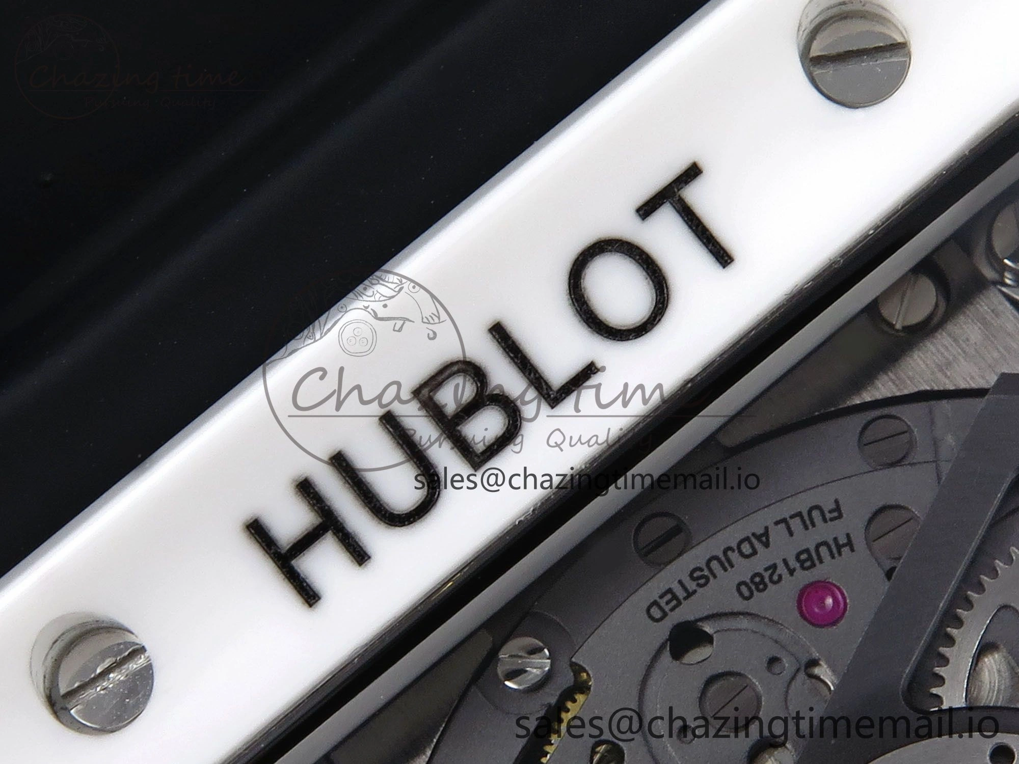 Square Bang Unico White Ceramic BBF 1:1 Best Edition on Rubber Strap A1280