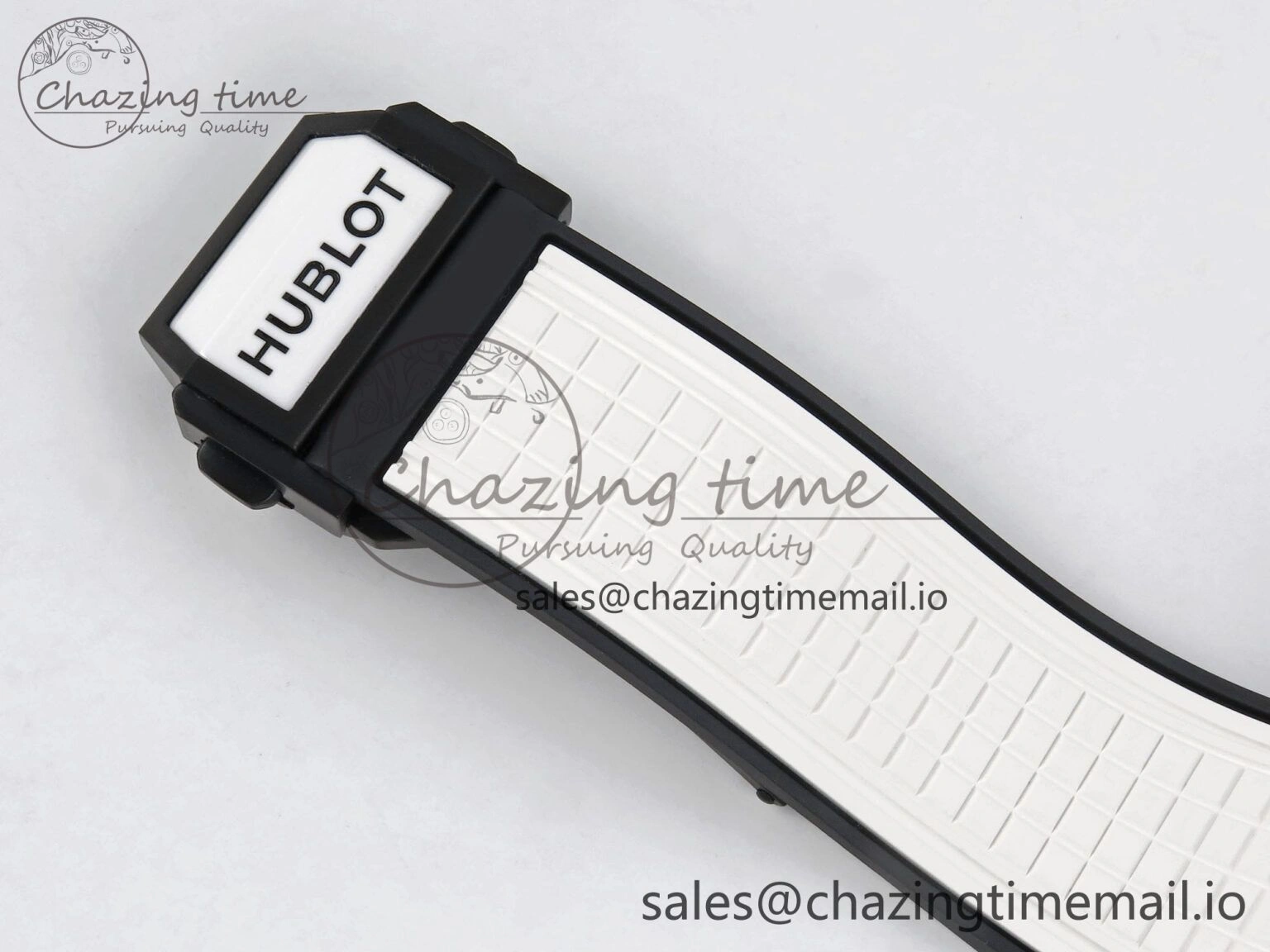 Square Bang Unico White Ceramic BBF 1:1 Best Edition on Rubber Strap A1280