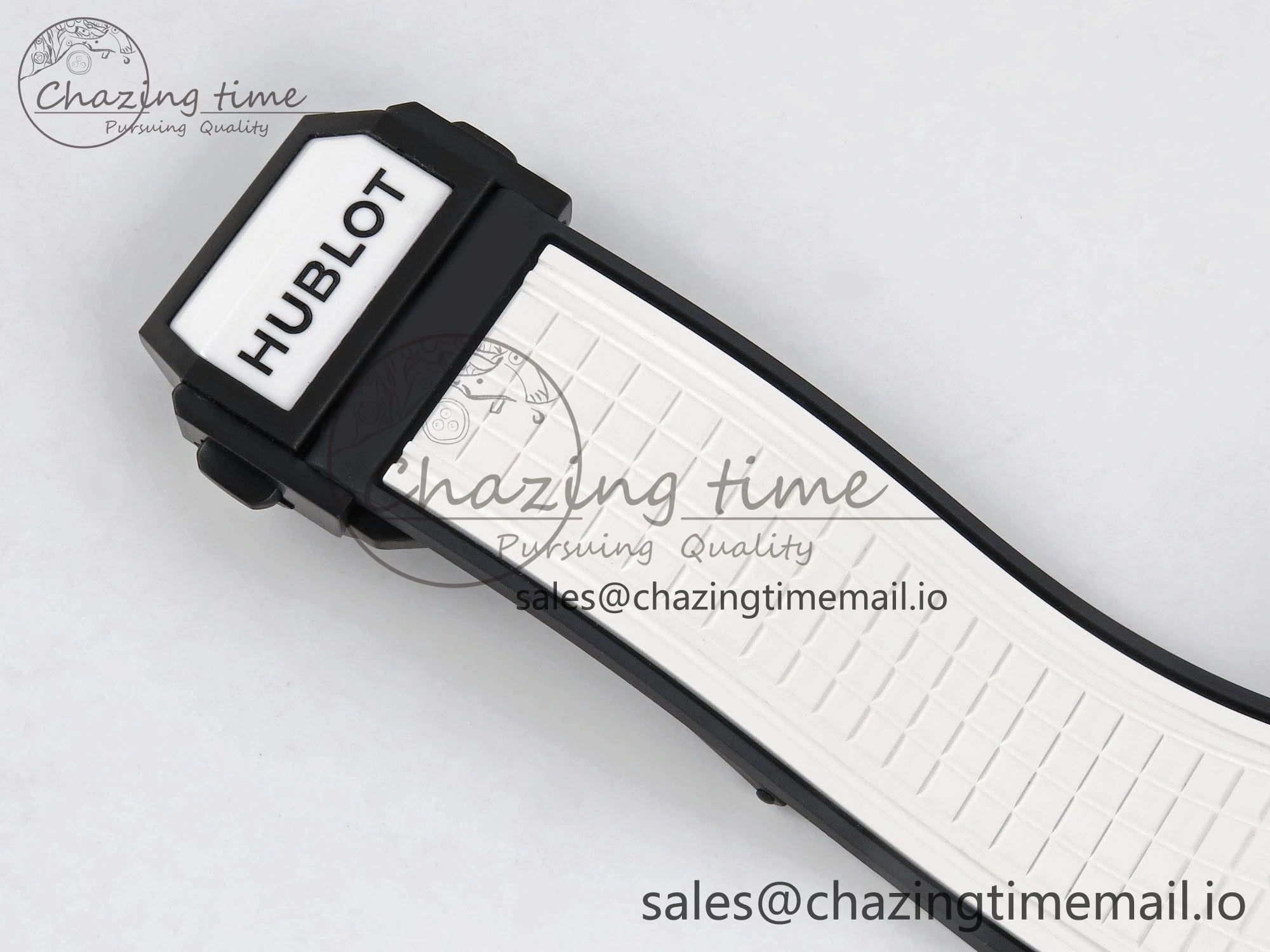Square Bang Unico White Ceramic BBF 1:1 Best Edition on Rubber Strap A1280