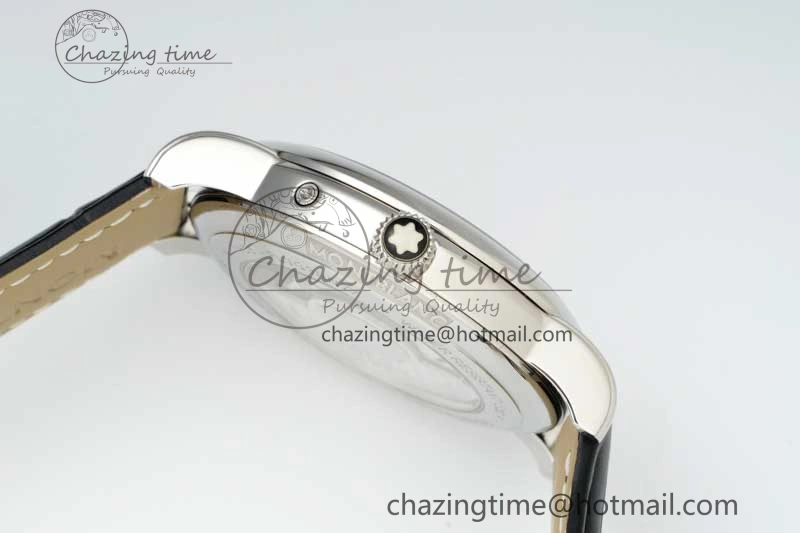 Star Legacy Moonphase 42mm SS 3EF Best Edition White Dial on Black Leather Strap MIYOTA 9015