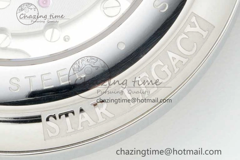 Star Legacy Moonphase 42mm SS 3EF Best Edition White Dial on Black Leather Strap MIYOTA 9015