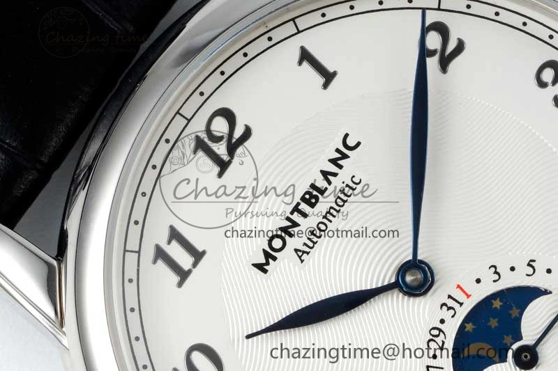Star Legacy Moonphase 42mm SS 3EF Best Edition White Dial on Black Leather Strap MIYOTA 9015