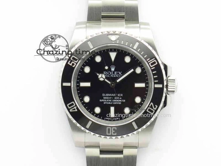 Submariner 114060 Black Ceramic No Date JF 1:1 Best Edition On SS Bracelet SH3130 V2
