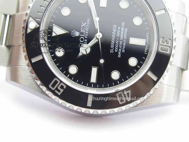 Submariner 114060 Black Ceramic No Date JF 1:1 Best Edition On SS Bracelet SH3130 V2