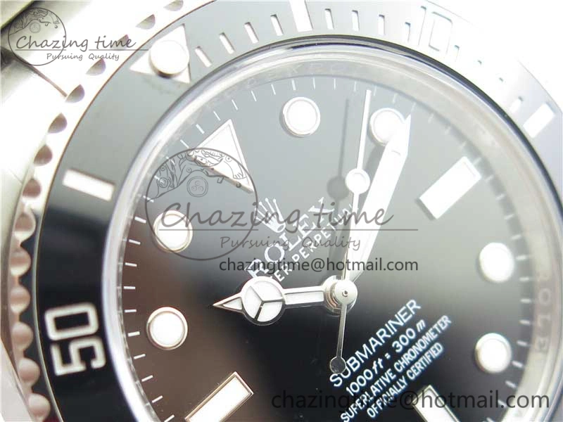 Submariner 114060 No Date Black Ceramic 904L Steel ARF 1:1 Best Edition on SS Bracelet A2824