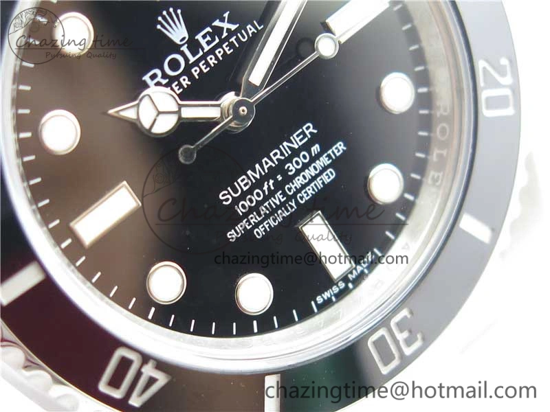 Submariner 114060 No Date Black Ceramic 904L Steel ARF 1:1 Best Edition on SS Bracelet A2824