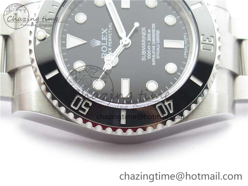 Submariner 114060 No Date Black Ceramic 904L Steel ARF 1:1 Best Edition on SS Bracelet A2824