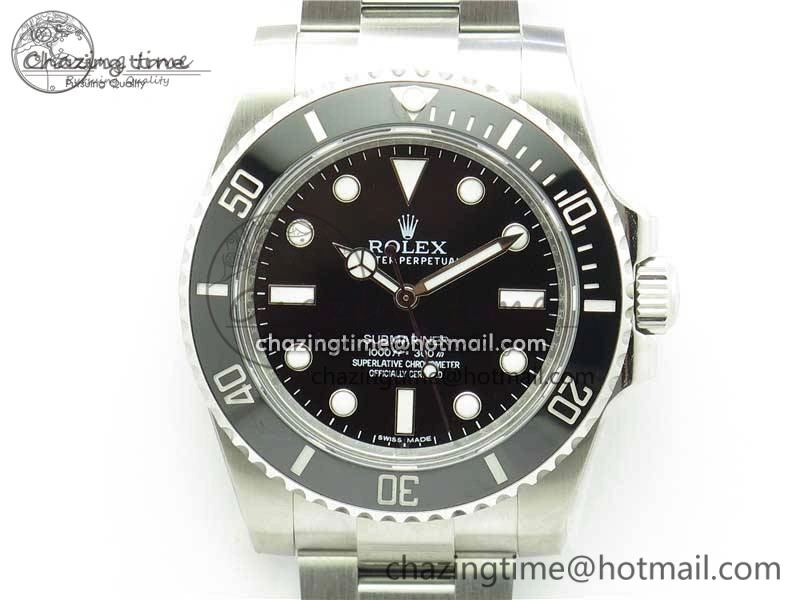 Submariner 114060 No Date Black Ceramic 904L Steel ARF 1:1 Best Edition on SS Bracelet A2824