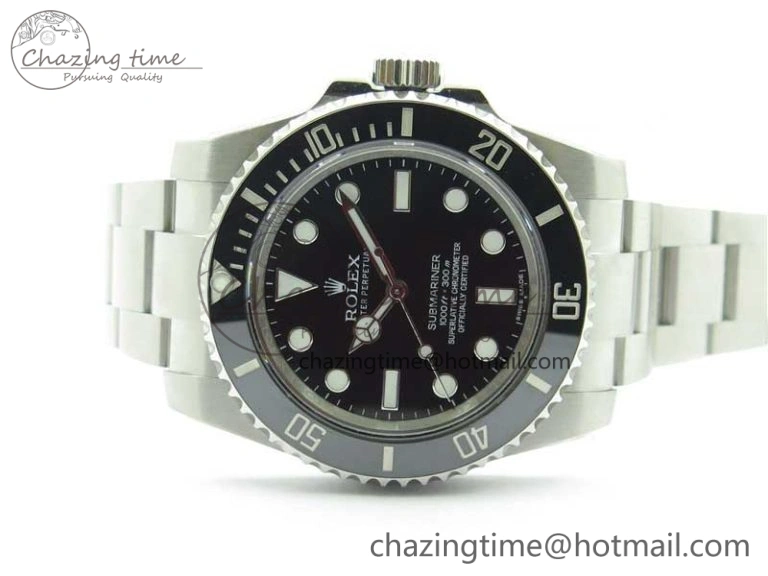 Submariner 114060 No Date Black Ceramic 904L Steel ARF1:1 Best Edition on SS Bracelet SA3130