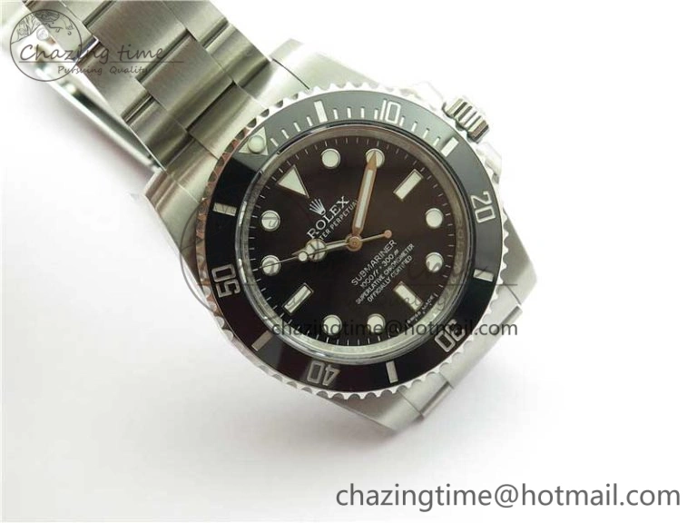 Submariner 114060 No Date Black Ceramic 904L Steel ARF1:1 Best Edition on SS Bracelet SA3130