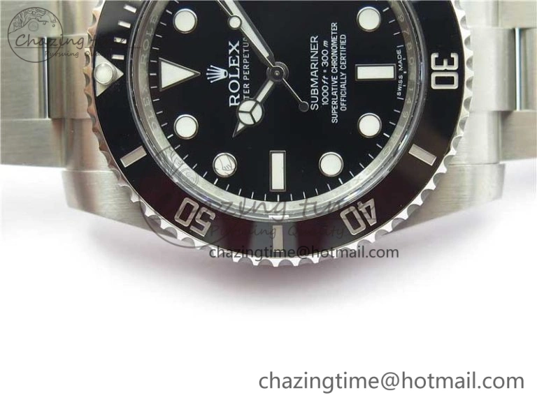 Submariner 114060 No Date Black Ceramic 904L Steel ARF1:1 Best Edition on SS Bracelet SA3130