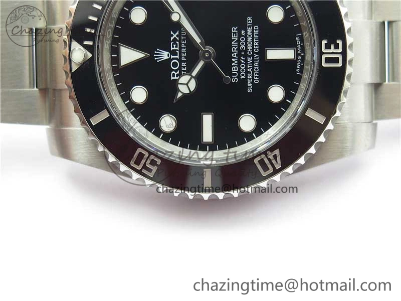 Submariner 114060 No Date Black Ceramic 904L Steel ARF1:1 Best Edition on SS Bracelet SA3130