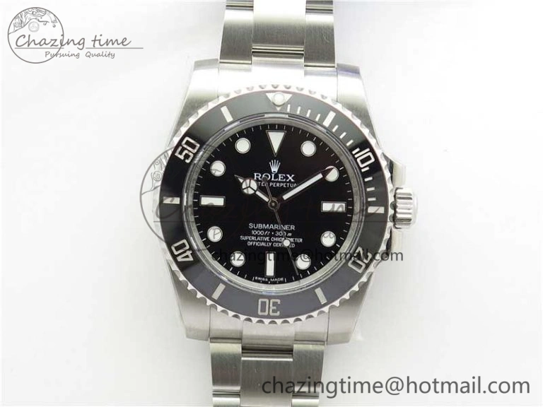 Submariner 114060 No Date Black Ceramic 904L Steel ARF1:1 Best Edition on SS Bracelet SA3130