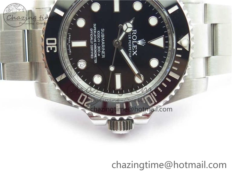 Submariner 114060 No Date Black Ceramic 904L Steel ARF1:1 Best Edition on SS Bracelet SA3130