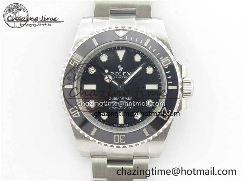 Submariner 114060 No Date Black Ceramic Noob 1:1 Best Edition 904L SS Case and Bracelet SA3130 V10