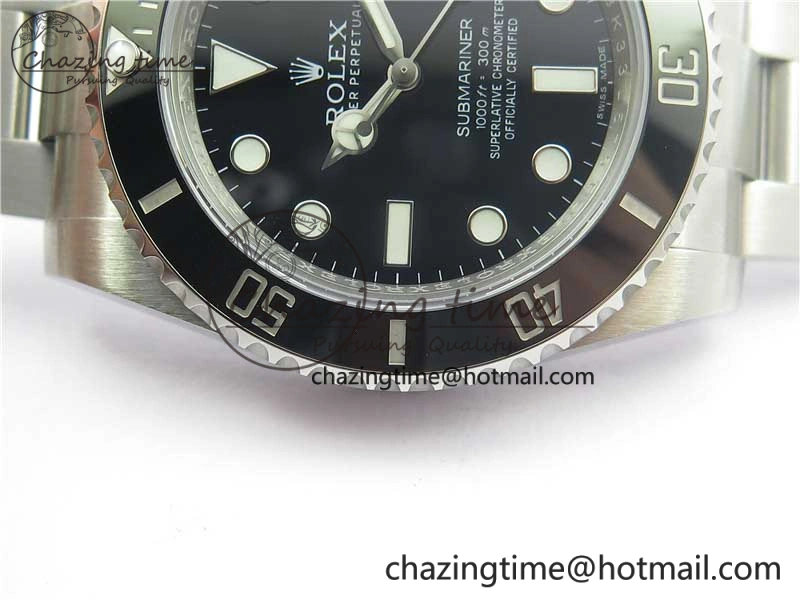 Submariner 114060 No Date Black Ceramic Noob 1:1 Best Edition 904L SS Case and Bracelet SA3130 V10