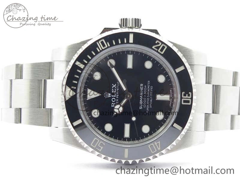 Submariner 114060 No Date Black Ceramic ZZF 904L 1:1 Best Edition on SS Bracelet A2836