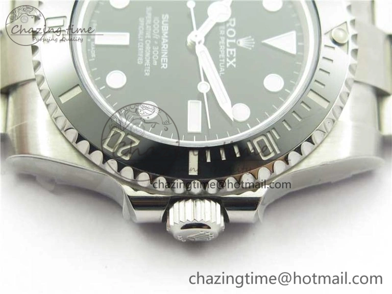 Submariner 114060 No Date Black Ceramic ZZF 904L 1:1 Best Edition on SS Bracelet A2836