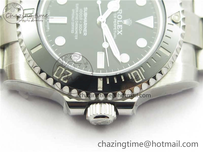 Submariner 114060 No Date Black Ceramic ZZF 904L 1:1 Best Edition on SS Bracelet A2836