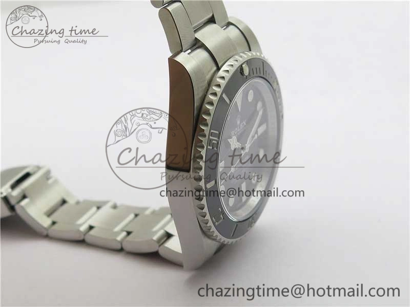Submariner 114060 No Date Black Ceramic ZZF 904L 1:1 Best Edition on SS Bracelet VR3130 V3