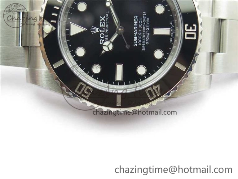 Submariner 114060 No Date Black Ceramic ZZF 904L 1:1 Best Edition on SS Bracelet VR3130 V3