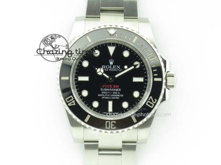 Submariner 114060 No Date Superme X Special Edition Black Ceramic V6s Noob Best Edition A2836