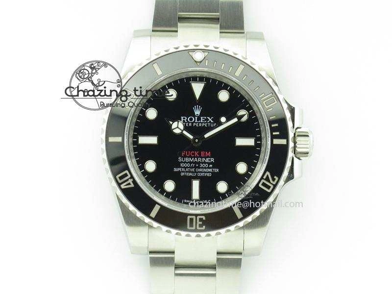 Submariner 114060 No Date Superme X Special Edition Black Ceramic V6s Noob Best Edition A2836