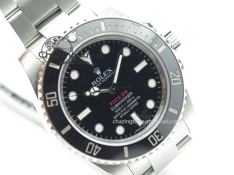 Submariner 114060 No Date Superme X Special Edition Black Ceramic V6s Noob Best Edition A2836