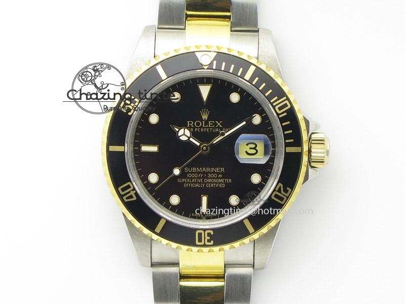 Submariner 11613 Black Two Tone Bp Best Edition On Two-Tone Bracelet Miyota 9015