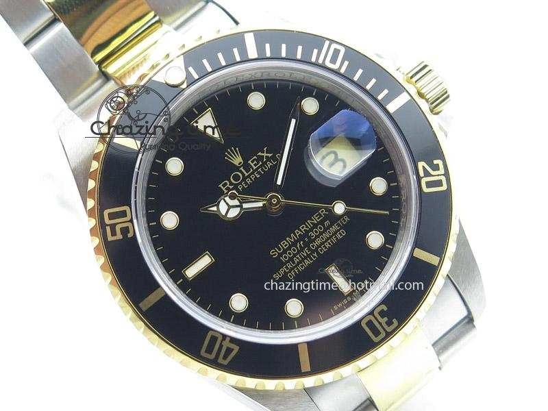 Submariner 11613 Black Two Tone Bp Best Edition On Two-Tone Bracelet Miyota 9015