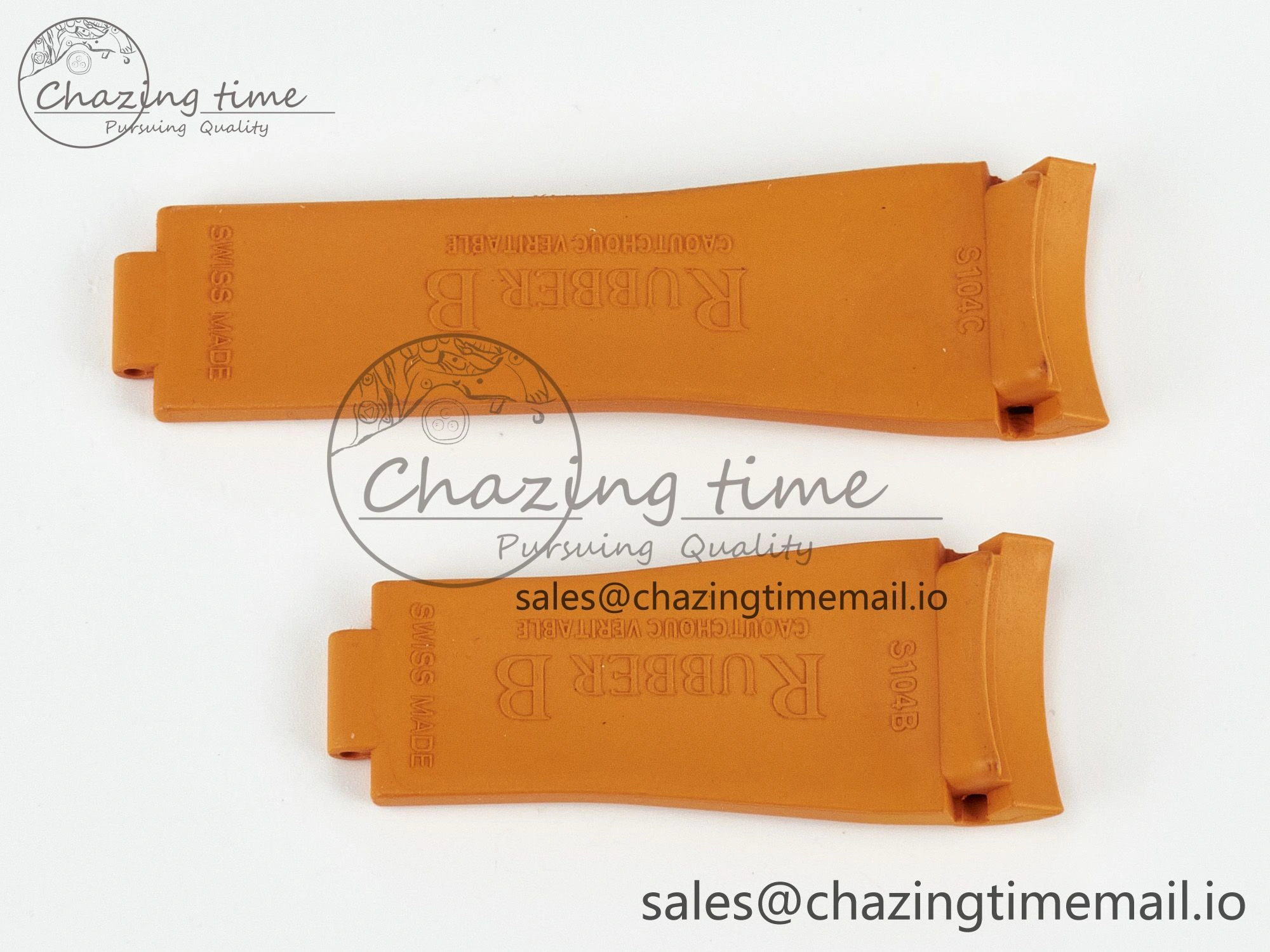 Submariner 116610 1:1 Best Edition Orange Rubber Strap (Fits the Gen size)