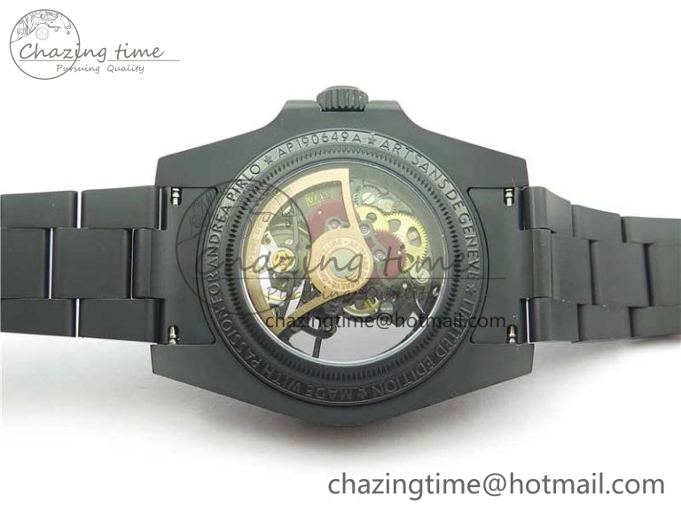 Submariner 116610 Andrea Pirlo DLC ROF Best Edition Carbon Bezel on Skeleton DIal SA3130