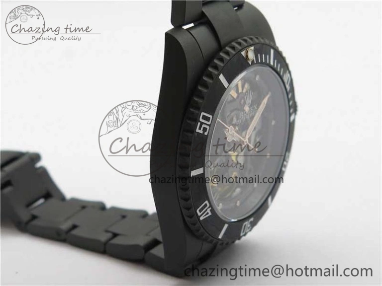 Submariner 116610 Andrea Pirlo DLC ROF Best Edition Carbon Bezel on Skeleton DIal SA3130