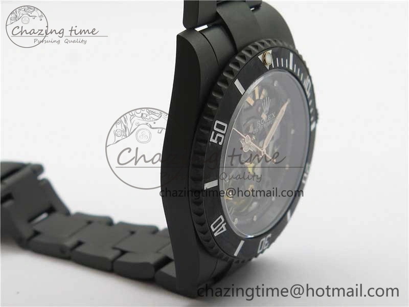 Submariner 116610 Andrea Pirlo DLC ROF Best Edition Carbon Bezel on Skeleton DIal SA3130
