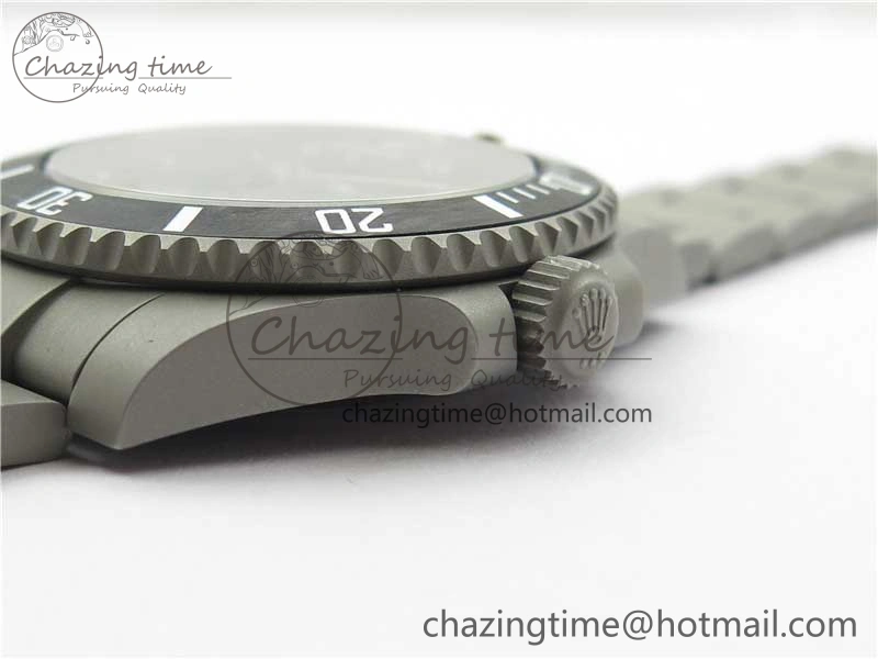 Submariner 116610 Andrea Pirlo Sandblasted ROF Best Edition Carbon Bezel on Skeleton DIal SA3130