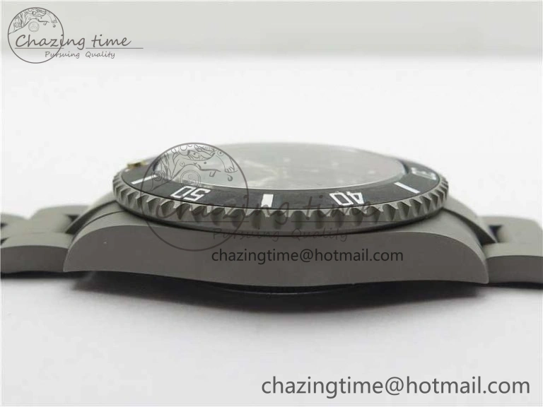 Submariner 116610 Andrea Pirlo Sandblasted ROF Best Edition Carbon Bezel on Skeleton DIal SA3130