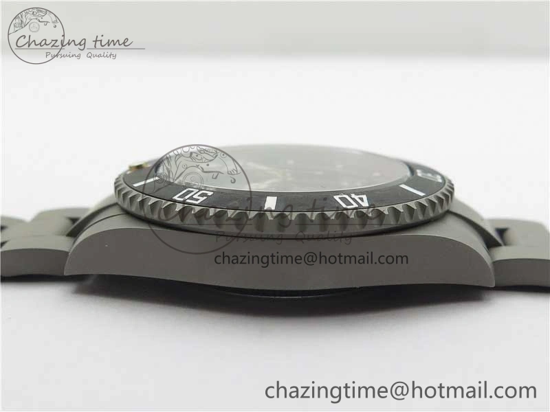 Submariner 116610 Andrea Pirlo Sandblasted ROF Best Edition Carbon Bezel on Skeleton DIal SA3130