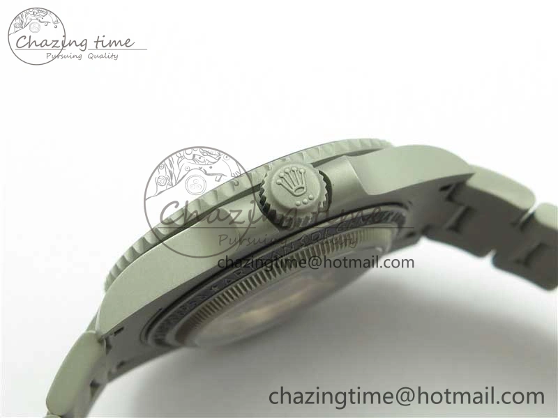Submariner 116610 Andrea Pirlo Sandblasted ROF Best Edition Carbon Bezel on Skeleton DIal SA3130