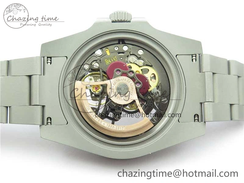 Submariner 116610 Andrea Pirlo Sandblasted ROF Best Edition Carbon Bezel on Skeleton DIal SA3130