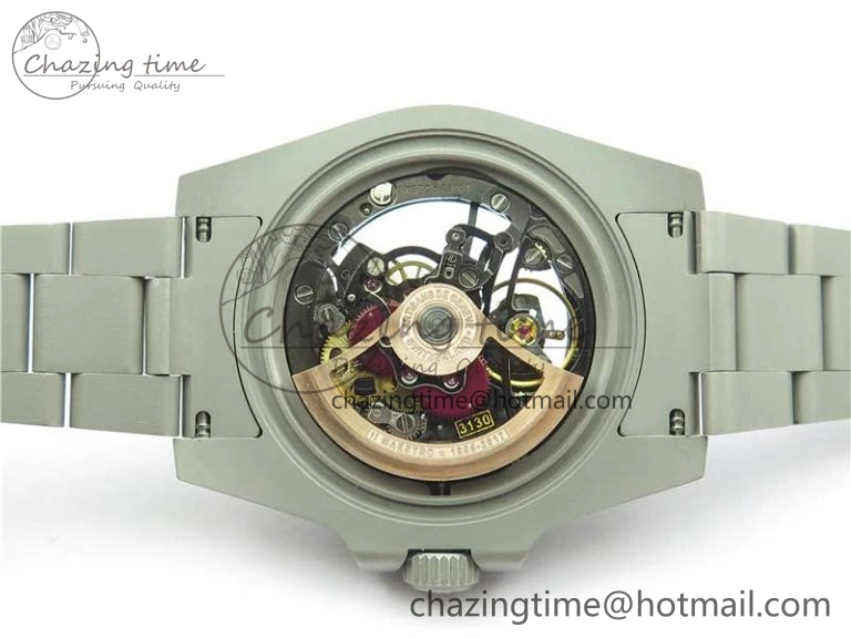 Submariner 116610 Andrea Pirlo Sandblasted ROF Best Edition Carbon Bezel on Skeleton DIal SA3130