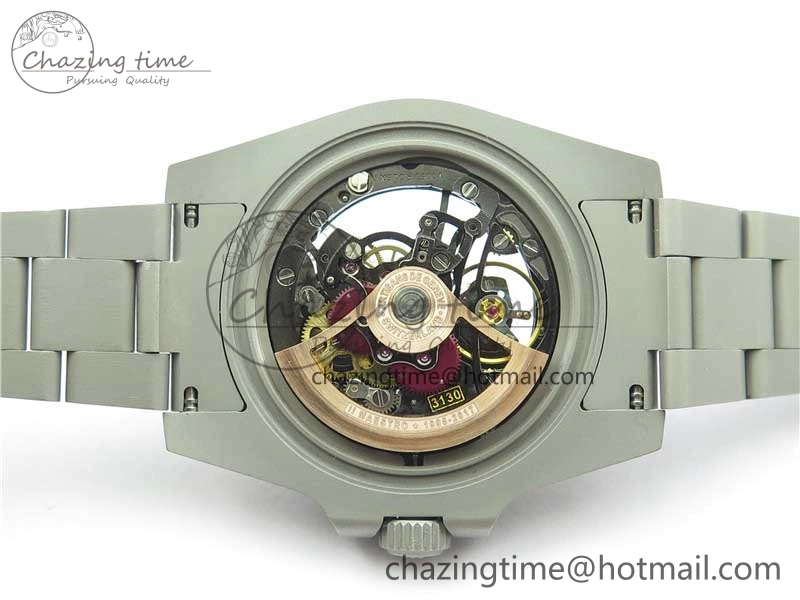 Submariner 116610 Andrea Pirlo Sandblasted ROF Best Edition Carbon Bezel on Skeleton DIal SA3130