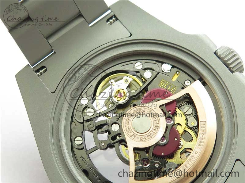 Submariner 116610 Andrea Pirlo Sandblasted ROF Best Edition Carbon Bezel on Skeleton DIal SA3130