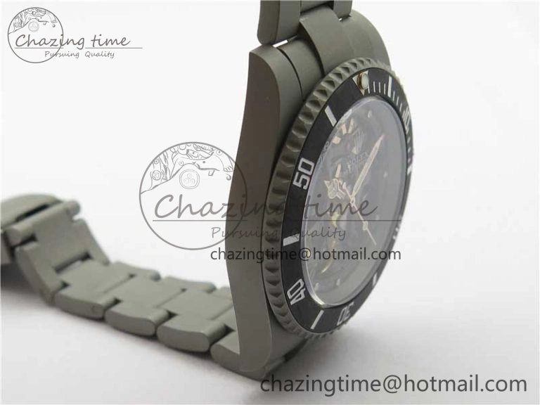 Submariner 116610 Andrea Pirlo Sandblasted ROF Best Edition Carbon Bezel on Skeleton DIal SA3130