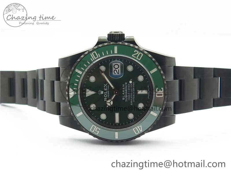 Submariner 116610 Blacken DLC Green 904L Steel V6F 1:1 Best Edition VS3135 V2