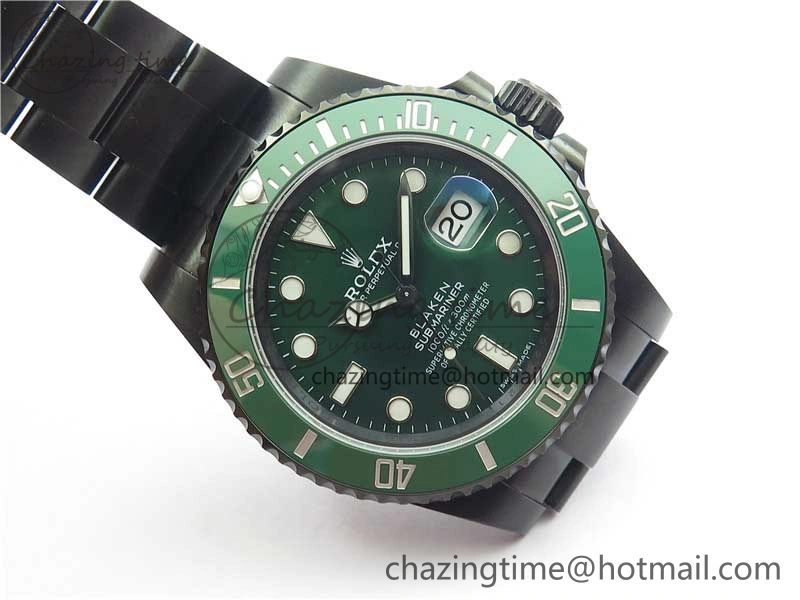 Submariner 116610 Blacken DLC Green 904L Steel V6F 1:1 Best Edition VS3135 V2