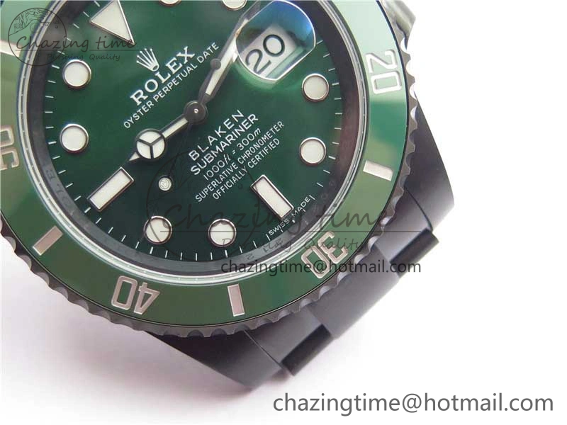 Submariner 116610 Blacken DLC Green 904L Steel V6F 1:1 Best Edition VS3135 V2