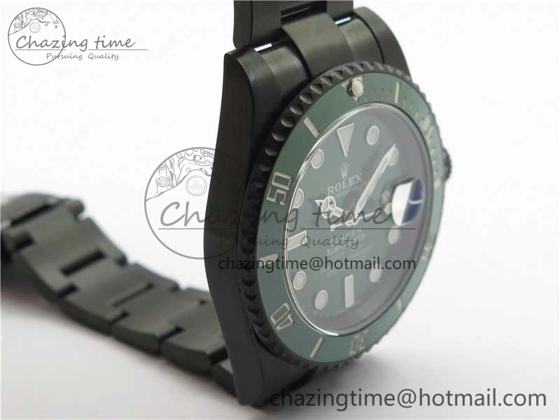 Submariner 116610 Blacken DLC Green 904L Steel V6F 1:1 Best Edition VS3135 V2